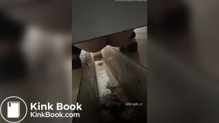 A voyeur catches her poop