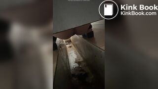 A voyeur catches her poop