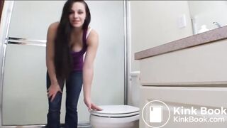 Lady on Toilet After Taking Laxatives