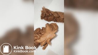 Ebony girl, sexy mirror poop