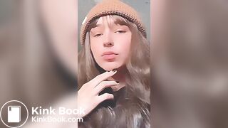 Cute girl eats her own shit