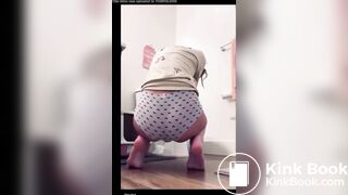 Cute Girl Pooping in Panties