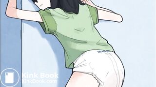 Anime girl pooping in her diaper
