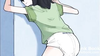 Anime girl pooping in her diaper