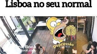 Woman takes a shit inside restaurant