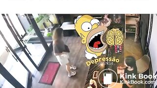 Woman takes a shit inside restaurant