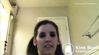 licking and sucking her own shit