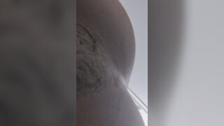 Older Black Lady Straining