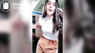 Brown (South Asian) cutie dances and shits in toilet