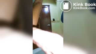 Brown (South Asian) cutie dances and shits in toilet