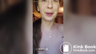 Redhead enjoys tasting, licking & sucking hard scat log