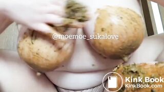 Japanese chubby girl smeared with shit　2