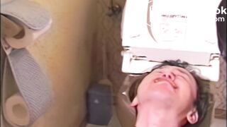 Japanese human toilet force fed sealed mouth