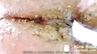 Pregnant Masked Babe Panty Pooping