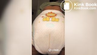 Big load in diaper girl
