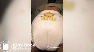 Big load in diaper girl
