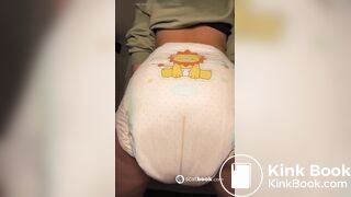 Big load in diaper girl