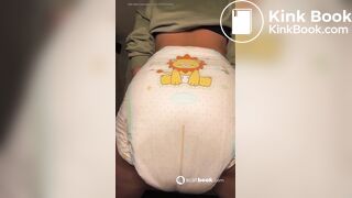 Big load in diaper girl