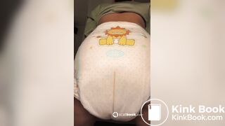 Big load in diaper girl