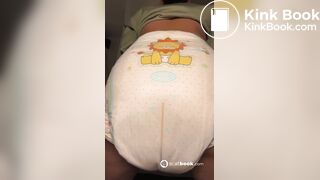 Big load in diaper girl