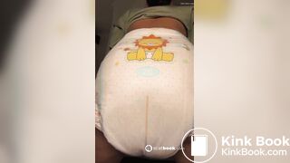 Big load in diaper girl