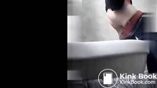 Woman diarhea public wc