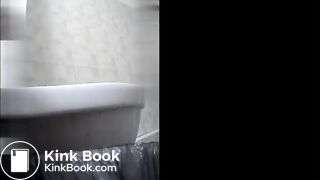 Woman diarhea public wc