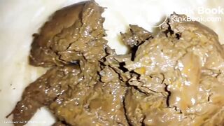 Brunette shits smears stuffs pussy and tastes