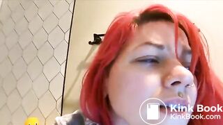 CnG Girl with red-colored hair shits - compilation