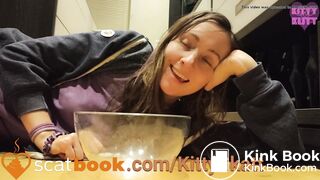 Shitting in bowl - video 3