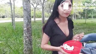 Girl eats her shit at public picnic with friends