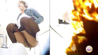 Japanese girls having diarrhea