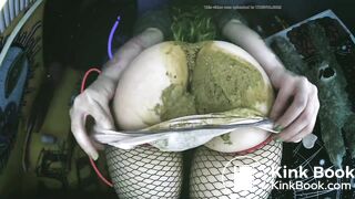 beautiful ass shitting in white panty