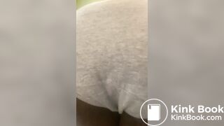same ebony panty pooping again