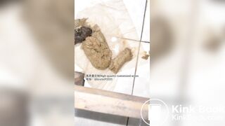 Beautiful girl poops in the toilet 58