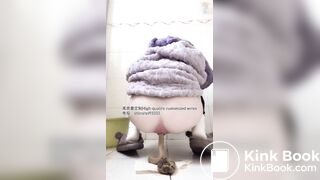 Beautiful girl poops in the toilet 58