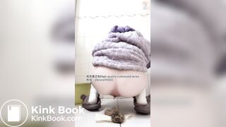 Beautiful girl poops in the toilet 58