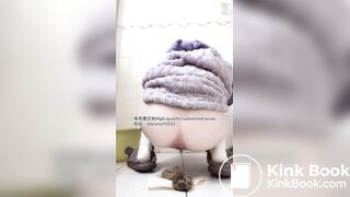 Beautiful girl poops in the toilet 58