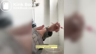 Beautiful girl poops in the toilet 59