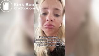 Blondie girl toilet selfie