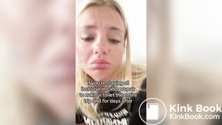 Blondie girl toilet selfie