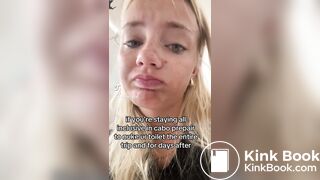 Blondie girl toilet selfie