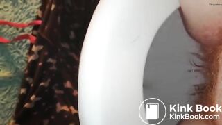 RED PUBIC HAIR ON THE TOILET_POT