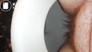 RED PUBIC HAIR ON THE TOILET_POT
