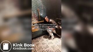 Girl vibing on toilet