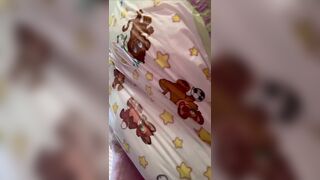 Huge diaper girl poop