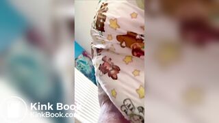 Huge diaper girl poop