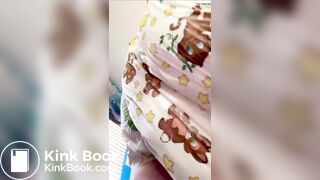 Huge diaper girl poop