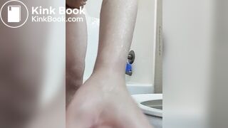 Shitting soft mucusy logs in the shower