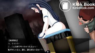 Girl Pooping in a Toilet Box in a Cemetery